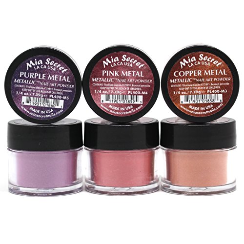 Mia Secret Metallic Nail Acrylic Powder set of 6 Buy Online in UAE