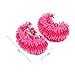 G2PLUS Unisex Multifunctional Washable Chenille Fibre House Floor Cleaning Dust Mop Slippers Foot Socks Mop Shoes (Rose)