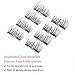 KVMV New Black Magnetic False Eyelashes Reusable Dual Magnetic Eyelashes Extremely Thin 3D No Glue Magnetic Eyelashes Ideal for Deep & Round Eyes (2 Pairs 8 Pieces)