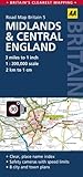 Midlands & Central England Road Map by