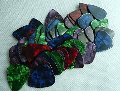 Guitar Picks Celluloid No Printing Medium 1mm, Mixed 24 Pcs