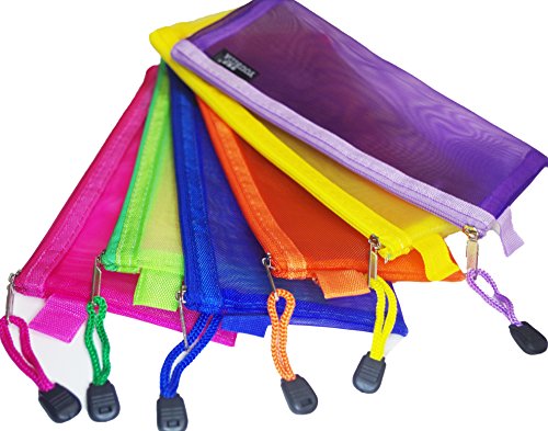 NiceGo Zipper Invoice Holder Bag Envelope for Document Storage Pouch Organizer for Bill Budgets, Checks, Pencils, 6 Piece in One Package