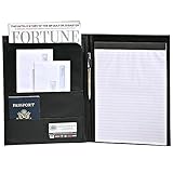 Deluxe Black Writers Padfolio with Inside pocket organizer