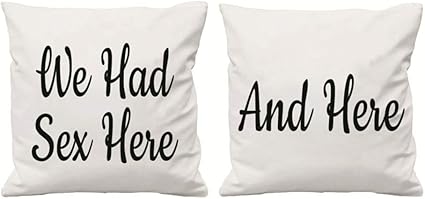 Favorplus Pillowcase We Had Sex Here And Here Funny Birthday