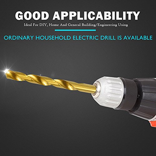 LudoPam Drill Bits Set 60 Pcs,HSS Titanium Micro Twist Drill Bits for Wood Plastic Aluminum Alloy Soft Metal 1/8 1/16 3/64 5/64 3/32 7/64" Inch