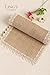 Ling's Moment Burlap Table Runners 12 x 60 Inches with Lace Hem, Rustic Country Barn Wedding Party Decoration Farmhouse Decor