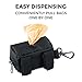 Mighty Paw Dog Poop Bag Holder - Zippered Pouch with Carabiner Hook - Includes Roll of Pick-up Bags - Pet Poop Holder and Dispenser - Pet Walking Supplies - (Black)