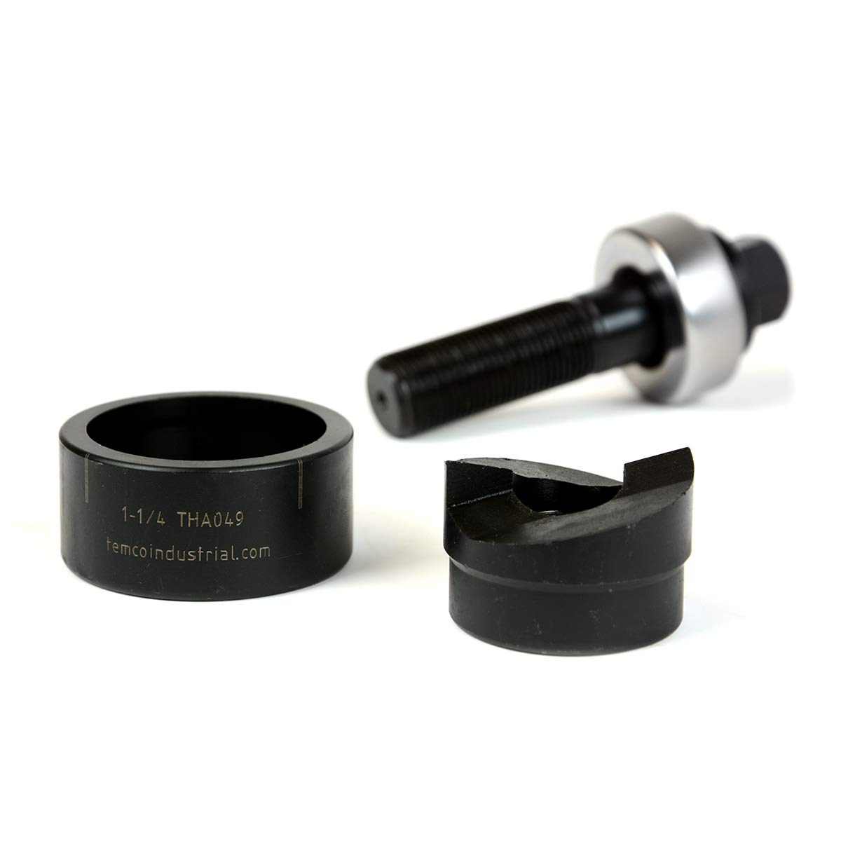 TEMCo TH0394-1 1/4" Conduit Hole Size Knockout Punch Unit & Manual Draw Stud – (1.70" – Actual Hole Size)