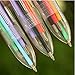 BLUECELL Pack of 6 Pcs 0.7mm Cute Cool Novelty 6 Color Multicolor Ballpoint Pen Office School Supplies Students Children Gift