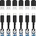 SABRENT [6-Pack 22AWG Premium 6ft USB-C to USB A 2.0 Sync and Charge Cables [Black] (CB-C6X6)