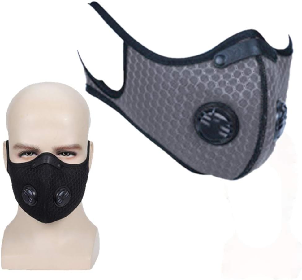 Dust Face Mask Reusable Washable Activated Carbon Air Pollution Dustproof Respirator Safety for Running,Cycling,Outdoor Activities