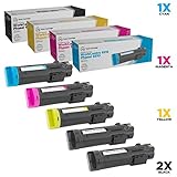 LD Compatible Toner Cartridge Replacement for Xerox Phaser 6510 & WorkCentre 6515 High Yield (2 Black, 1 Cyan, 1 Magenta, 1 Yellow, 5-Pack)