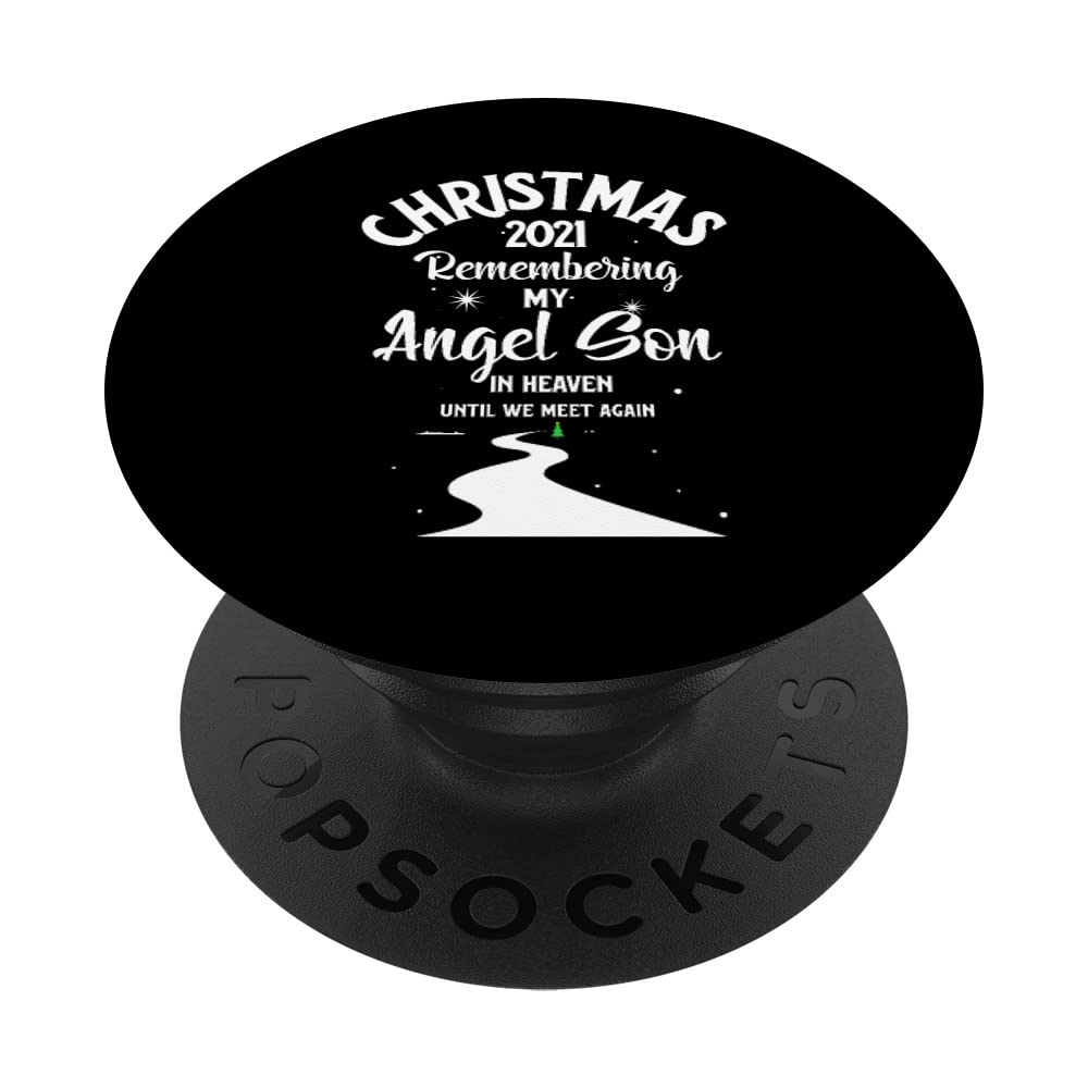 Christmas Sweater - My Angel Son in Heaven In Memorial PopSockets Swappable PopGrip