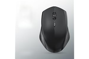 Wireless Mouse - Black, Battery-Powered Side Grips for Control, Travel-Friendly Mouse Compatible with Wins Laptop USB Receive