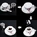 FairTree Coffee Shaker Fine Mesh Flour Coffee Duster Stainless Steel + 16pcs Barista Coffee Stencils Cappuccino Latte Art