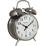 1 - Big Ben Twin Bell Alarm Clock, ¥ Metal nickel finish case ¥ Loud bell alarm ¥ Light on demand ¥ Glass lens, 70010