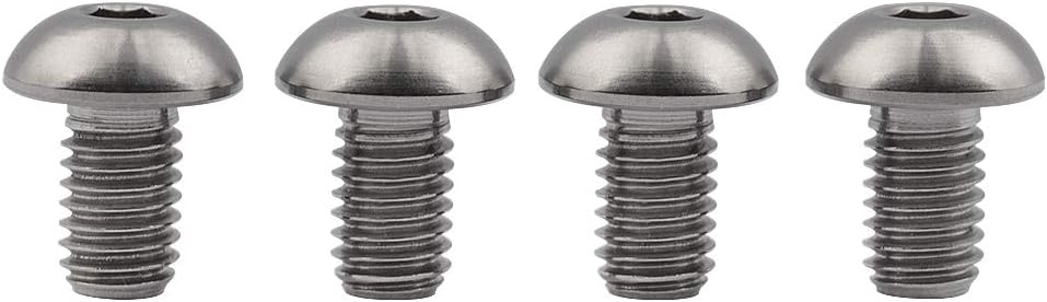 Ruifu Titanium Alloy M5x8 10 12 Water Bottle Cage Bolts Screws Set for Bicycle Mountain Bike（Pack of 4）