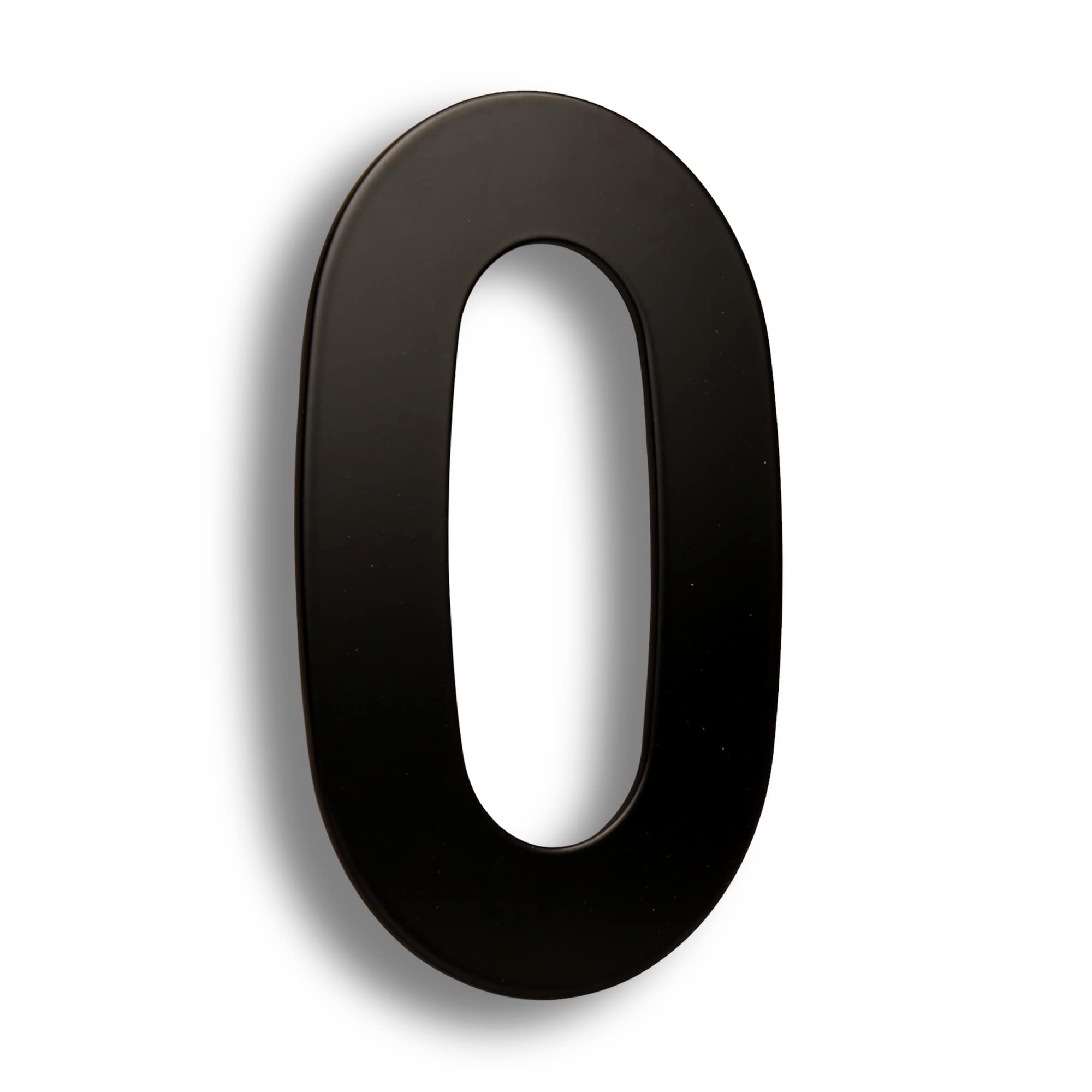 HASWARE 304 Stainless Steel Modern House Number 6 Inch/15cm Stylish Door Alphabet Plaque for Street Home Decor (0, 6 Inch Black)