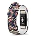 Fitbit Charge 2 Band,Silicone Adjustable Replacement Sport Strap Printed Bands with Classic Buckle for Charge2 HR Heart Rate + Fitness Wristband (Pattern-11, Small)