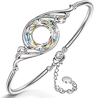 Kate Lynn Bracelet Gifts for Women Crystal Alloy Bangle Valentines Gifts for Her Women Mum Sister Wife Girlfriend...