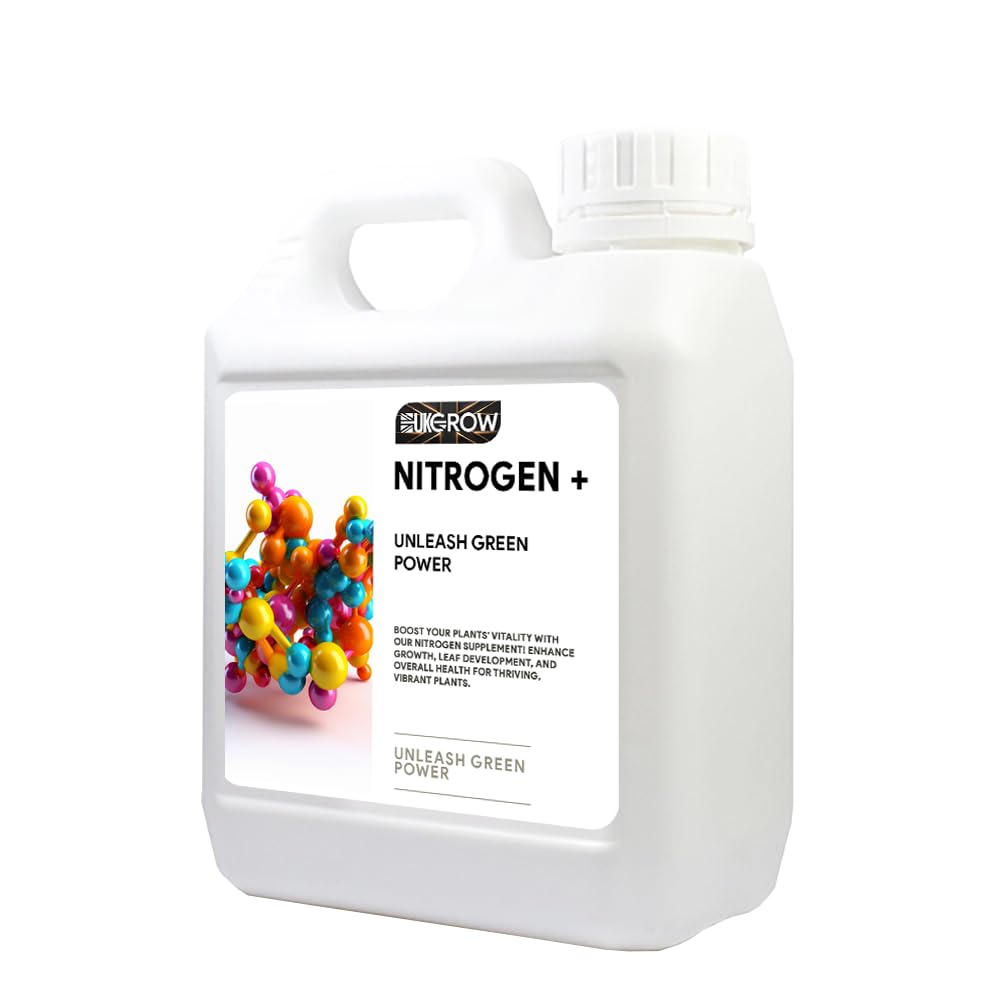 UK Grow Premium Hydroponic and Soil Nutrients - Maximize Plant Growth and Yield (1Ltr, Nitrogen Plus)