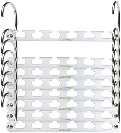 Wonder Hanger Platinum, Space-Saving Closet Organizers, 8 Pack, White