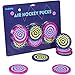 Vivid Two-Tone Air Hockey Pucks (6-Pack) | Wear-Proof Molded Psychedelic Patterns and Designs | Large 3.25-inch Pucks for Standard Air Hockey Tables | Perfect Addition to Game Rooms and Arcades