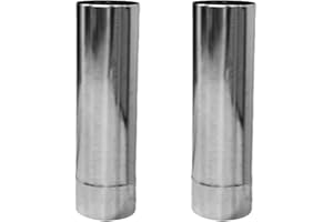 AWISEFULL Wood Stove Pipe 3.5" Thickness Stainless Steel 2 Pcs Stovepipe Chimney Extension for Outdoor Wood Burning Stove