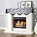 PartyTalk Halloween Decorations Black Lace Spider Web Fireplace Mantle Scarf Cover, Bats Fireplace Scarf Runner Home Festival Party Supplies, 20 x 80 Inch