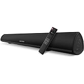 Sound bar, BESTISAN Soundbar Wired and Wireless Bluetooth 5.0 HDMI-ARC Speaker for TV (28 Inches, HDMI-ARC Connection, Optical Cable Included, DSP, Bass Adjustable, Wall Mountable)