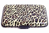 Design Aluminum RFID Blocking Security Protection Pocket Wallet Credit Card Case-Leopard Print