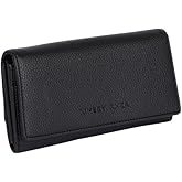 Kinsey Rhea Grace RFID Blocking Wallet, Multiple Card Slots, Zip Pocket (black)