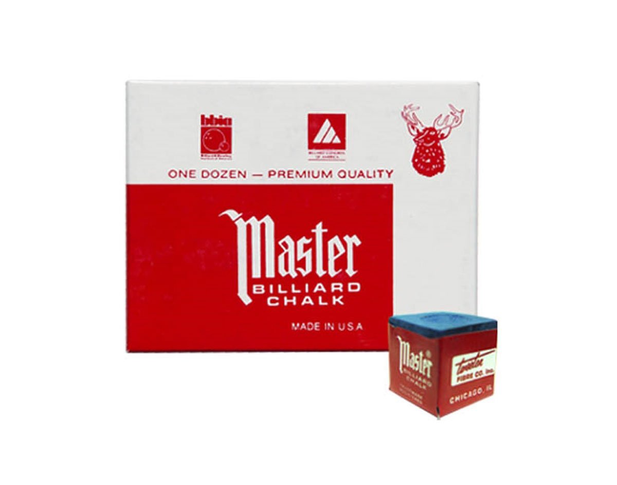 One Dozen Blue Master Pool Cue Chalk