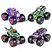 Monster Jam Official Die-Cast 1:64 Scale Double 2 Pack (Grave Digger, Wild Flower, Dragon, Jester)