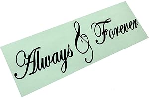 BERRYZILLA Always & Forever Decal Wall Vinyl Bathroom Lettering Art Sticker Large 30"