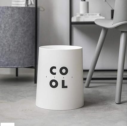 Amazon Com Wastebasket Black Trash Can Plastic Home Living