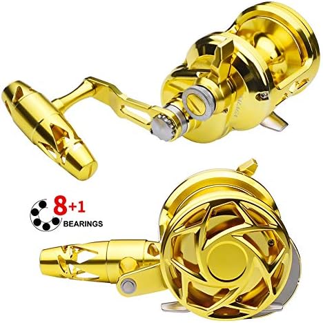 OVEA Jigging Reels 5 Series (Left/Right-Hand) Seawater Trolling Reels Aluminum CNC Machined Hollow Fishing Reels