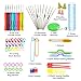 TIMESETL 72Pack Crochet Hooks Kit with Storage Case, Crochet Starter Kit, Soft Crochet Hooks 2-6mm, Ergonomic Knitting Needle 0.6-1.9mm, Crochet Kit for Beginners and Experienced Crochet Lovers