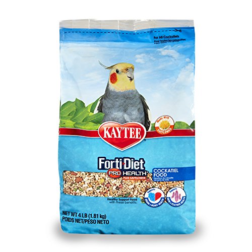 Kaytee Forti-Diet Pro Health Cockatiel food with Safflower, 4 lb (Best Food For Cockatiels)