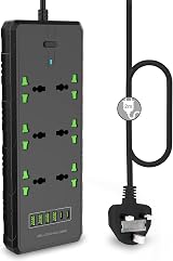 iBlockCube Power Strip 6 Way AC Outlets 6 USB C A Ports 2M Cord Surge view 9