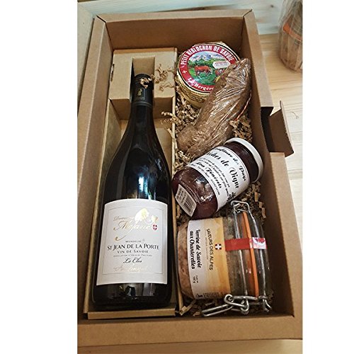 Coffret cadeau 100% savoyard : Vin, reblochon, terrine, confiture, saucisson
