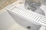 Unibos Bamboo Wood Bath Tub Rack Bathroom Shelf Tidy Tray Storage Caddy