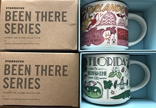 2 Mug Set: Orlando + Florida Been There Series (BTS) 14 Ounce Starbucks Mugs