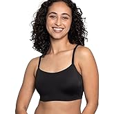 Floatley to The T Shirt Wireless Scoop Neck Adjustable Strap Lightly Lined Bra for Women Soft Silky Comfort Removable Pads