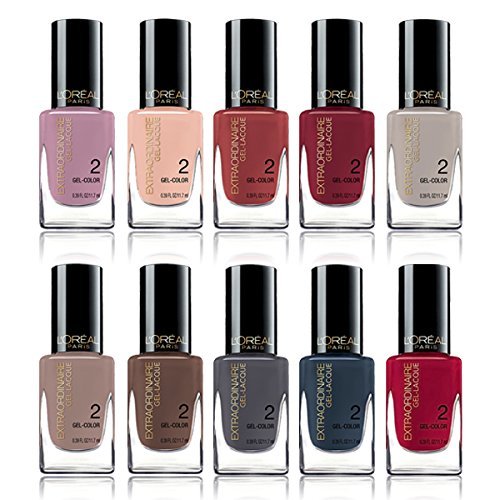 Lot of L'Oreal Paris Extraordinaire Gel-Lacque 1-2-3 Nail Color Summer Set 10-Piece Collection Lot of L'Oreal Paris Extraordinaire Gel-Lacque 1-2-3 Nail Color Summer Set 10-Piece Collection