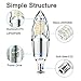 LEKE Dimmable LED Light Bulbs 10W E12 LED Bulb 3000K E12 Candelabra Bulb Warm White 1000lm LED Light Bulb 85-100 watt Equivalent Incandescent Torpedo Shape Bullet Top(4 Pack)