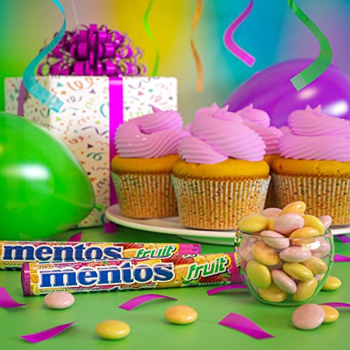 MENTOS FRUIT CHEWY MINT CANDY ROLL, 14 PIECES PER ROLL, 6 COUNT PARTY PACK