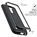 LG K7 Case, LG Tribute 5 Case, ATUS - Slim Dual Layers [ Shockproof ] Textured Pattern Grip Cover with Screen Protector (Black/Black)