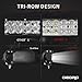 LED Light Bar 180W 12In Tri-Row OEDRO LED Light Pod Spot Flood Combo Light+2pcs 4In 27W Pod+Wiring Harness for Off Road Lights Led Fog Light Truck Light Boat Lighting for Truck Pickup Jeep SUV ATV UTVthumb 3
