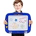 Toch Magnetic Drawing Board, Colorful Doodle Board Erasable Drawing Gift for Kids Boy Girl, Blue